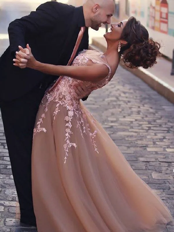 Price Rollback Beautiful Prom Dresses Tulle A-line Long Prom Dress/Evening Dress JKS085
