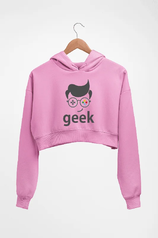 soft pullover hoodieGeek Crop HOODIE FOR WOMEN