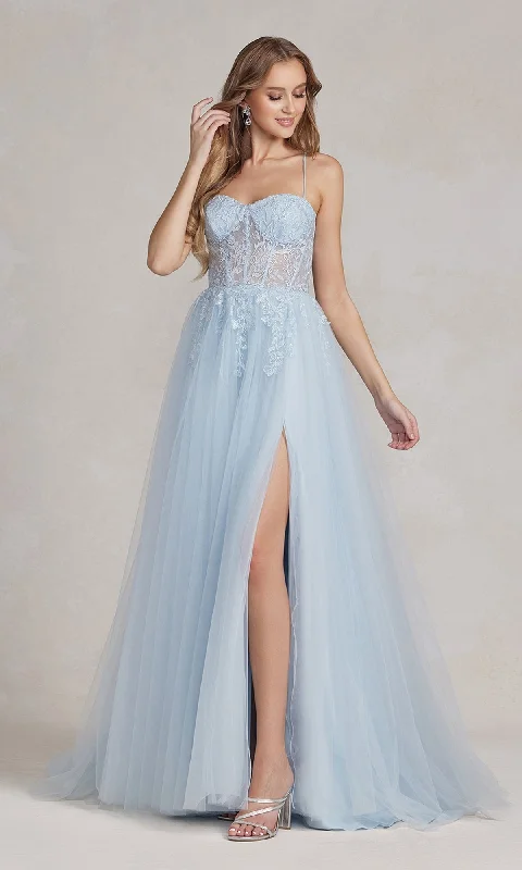 printed dressA-Line Long Lace Prom Dress with Sheer Waist