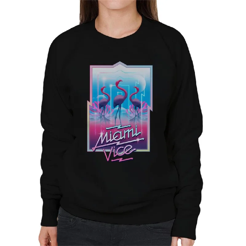 Stock Clearance eco-friendly fitness hoodieMiami Vice 3 Flamingos Women's Sweatshirt