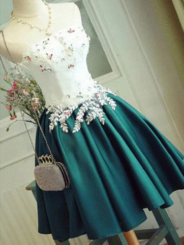 Unbeatable Prices Homecoming Dress Sexy Strapless Lace-up Short Prom Dress Party Dress JK215