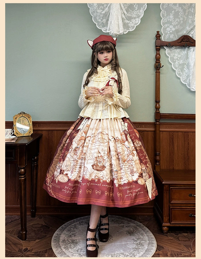 Daily Deals wrap dressAlice Girl~Fox Band~Sweet Lolita Skirt Picture Book Style Dress Daily Deals wrap dressAlice Girl~Fox Band~Sweet Lolita Skirt Picture Book Style Dress